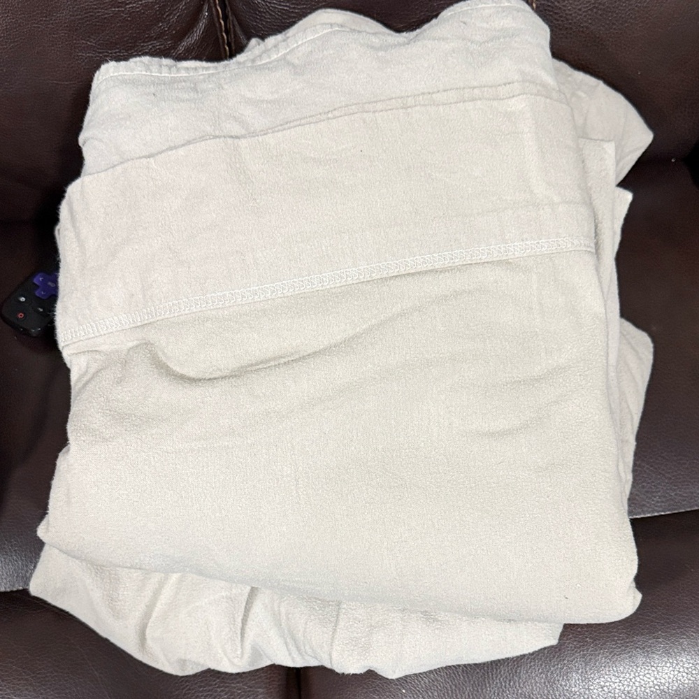 King light gray flannel sheet set